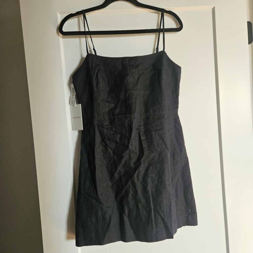 Sunday Best Black Spaghetti-Strap Mini Dress